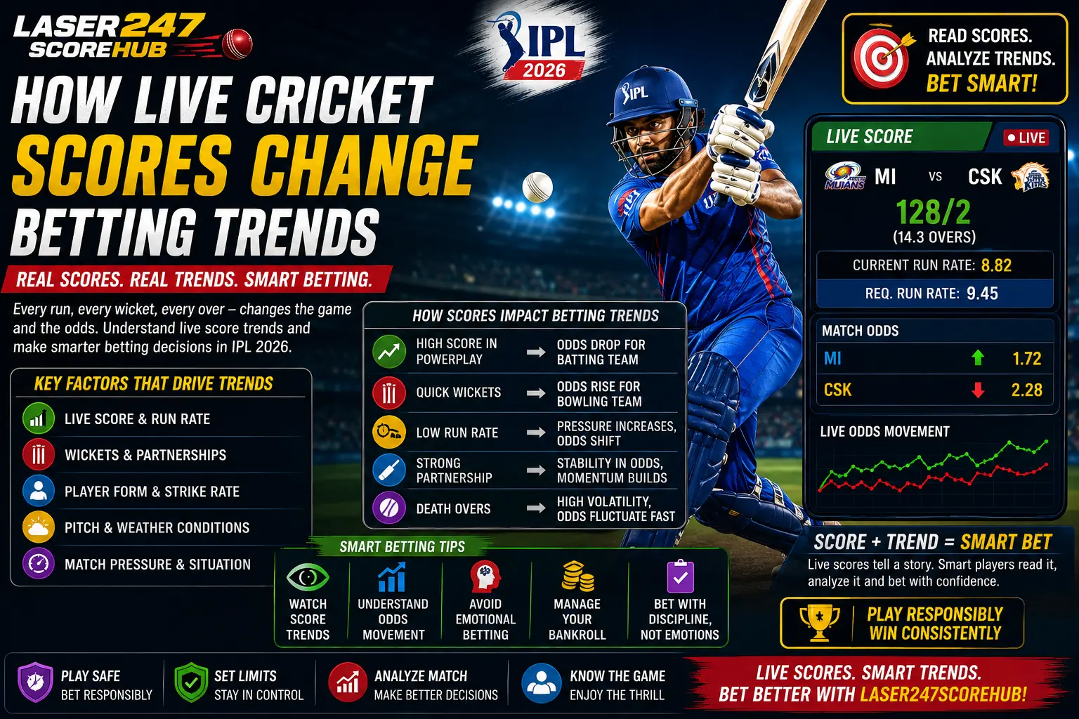 How Live Cricket Scores Change Betting Trends in IPL 2026